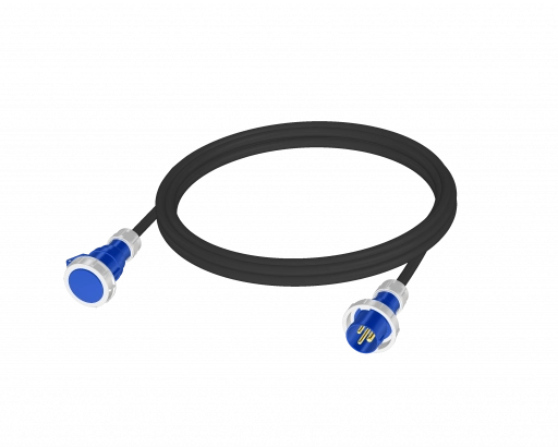 Удлинитель силового кабеля 220V CEE 32A/3p - CEE 32A/3p IP67